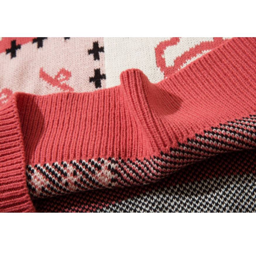 Haul™ Rabbit & Persimmon Pattern Knit Sweater